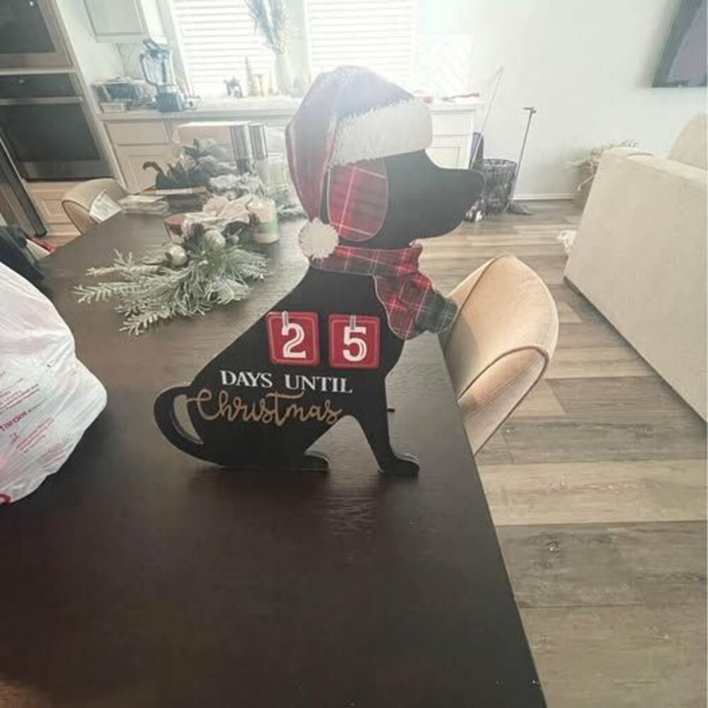 Christmas Decor Countdown To Christmas dog
